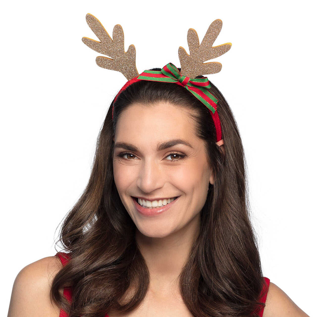 Op deze afbeelding zie je een Accessoires, van het merk Boland. Diadeem Golden Reindeer