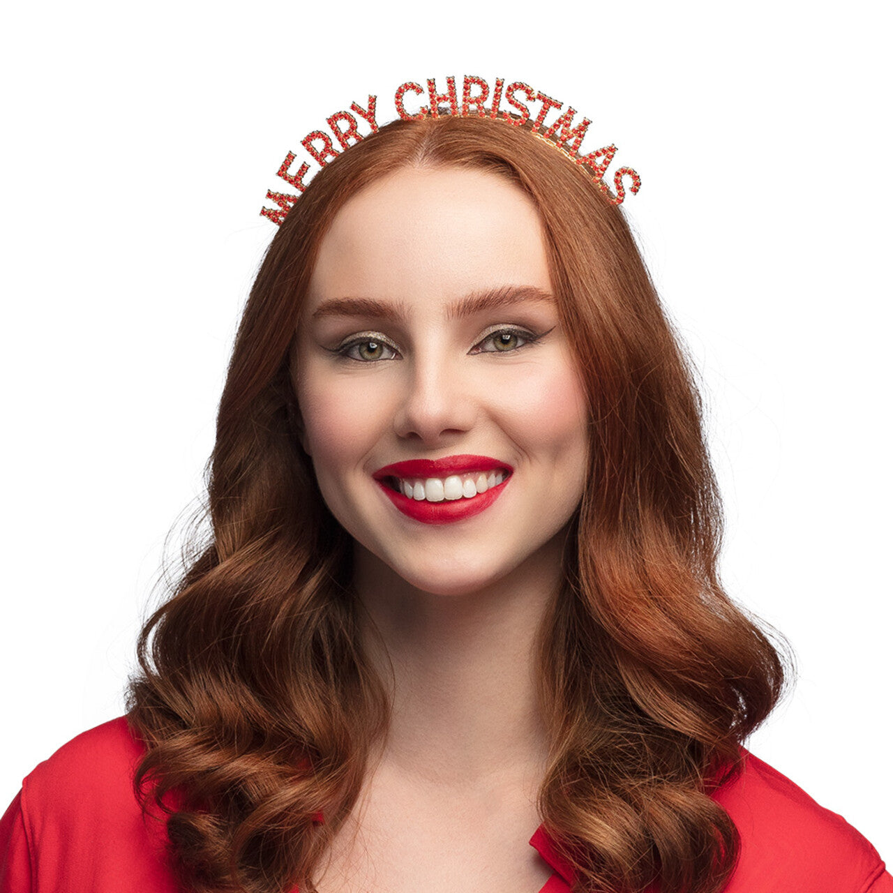 Op deze afbeelding zie je een Accessoires, van het merk Boland. Metalen Diadeem merry Christmas