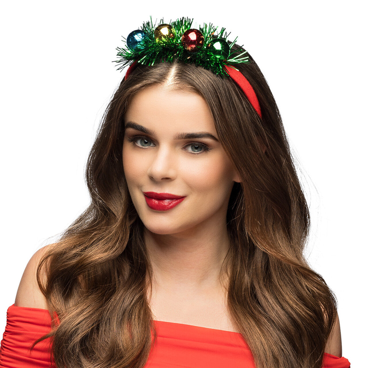 Op deze afbeelding zie je een Accessoires, van het merk Boland. Diadeem Kerstballen