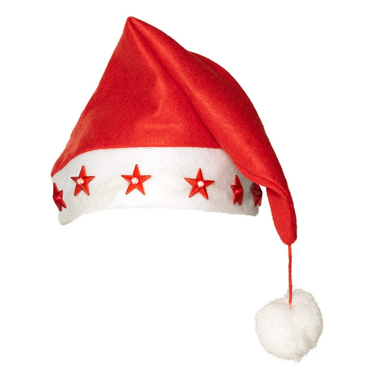 Op deze afbeelding zie je een Accessoires, van het merk Boland. Kerstmuts Sterren Rood