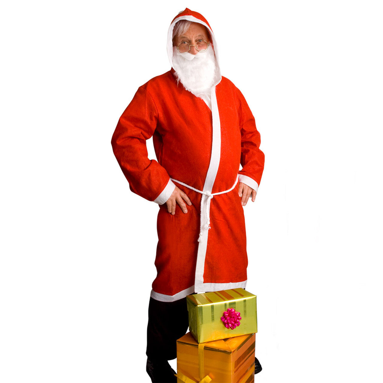 Op deze afbeelding zie je een Kostuums, van het merk Boland. Luie Kerstman Kostuum