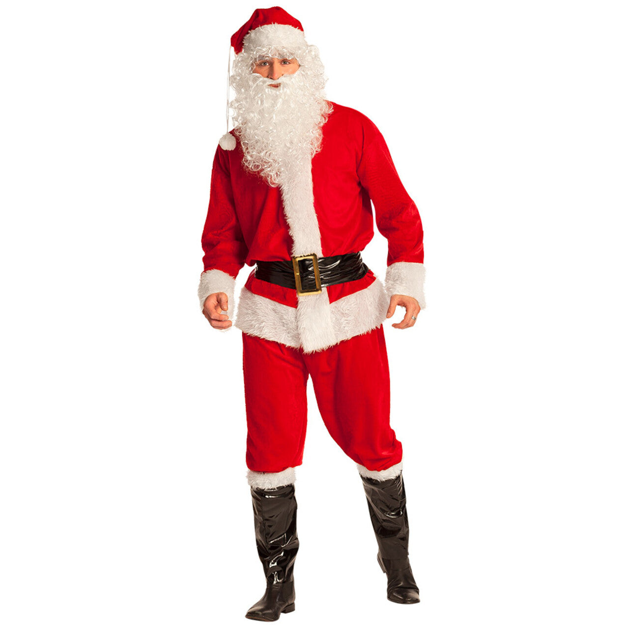 Op deze afbeelding zie je een Kostuums, van het merk Boland. De Luxe Kerstman Kostuum