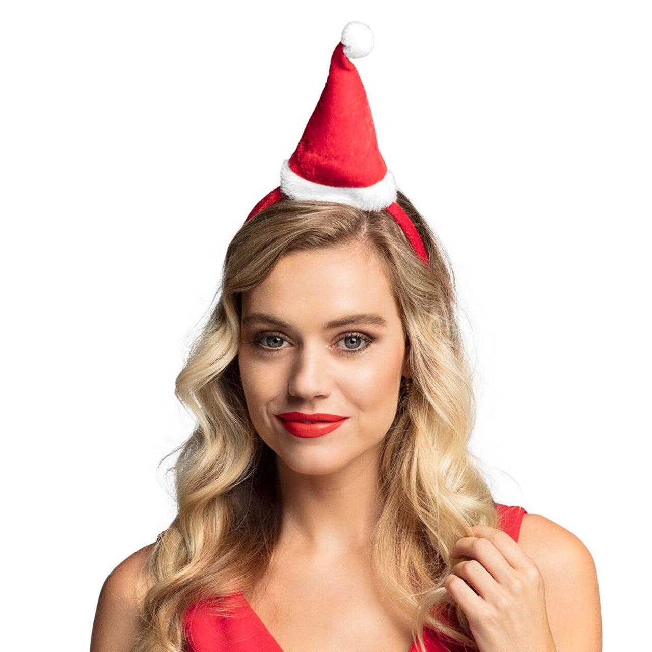 Op deze afbeelding zie je een Accessoires, van het merk Boland. Diadeem Mrs Claus Mini Kerstmuts