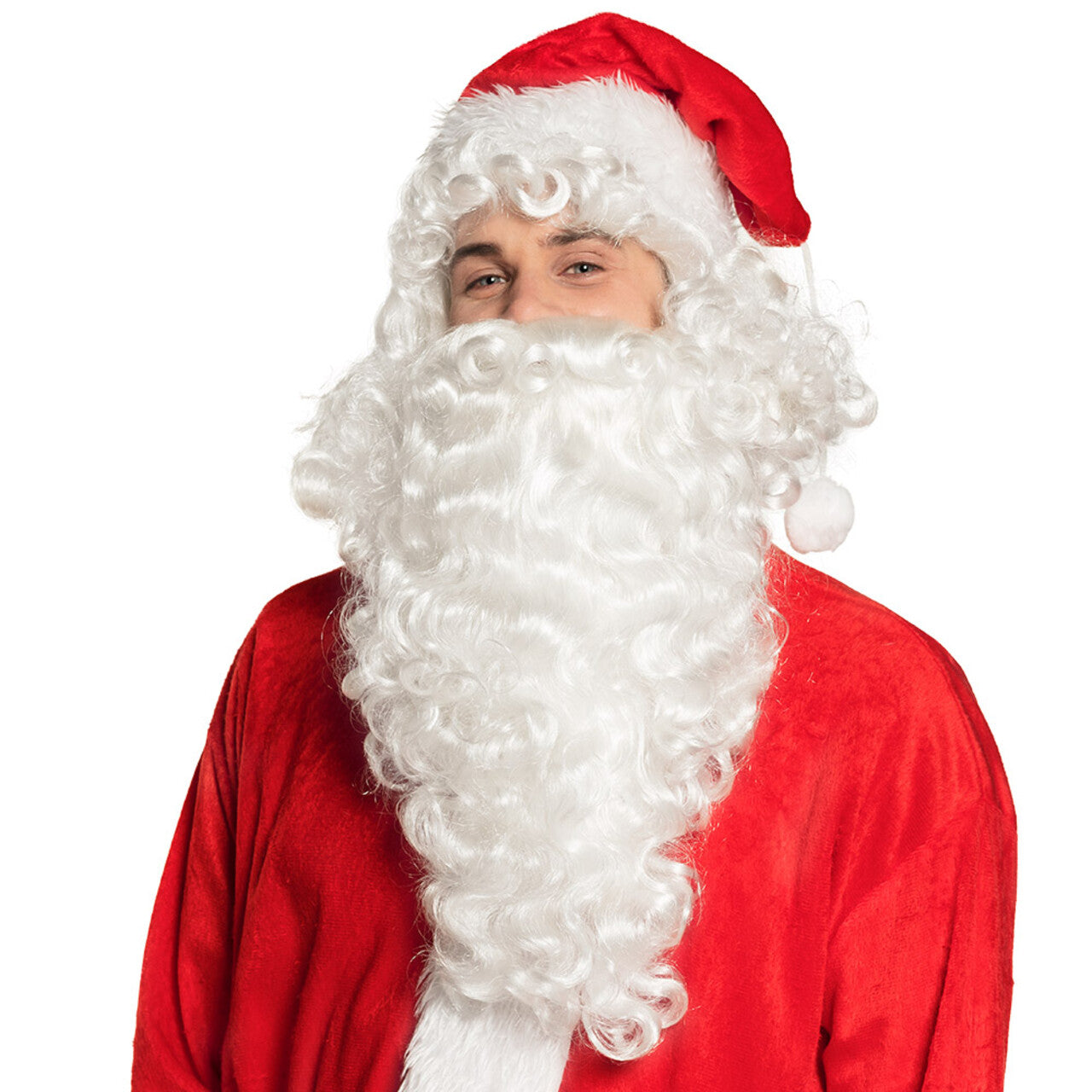 Op deze afbeelding zie je een Accessoires, van het merk Boland. Pruik Kerstman Met Baard