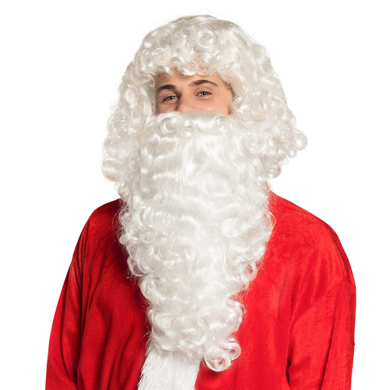 Op deze afbeelding zie je een Accessoires, van het merk Boland. Pruik Kerstman Met Baard