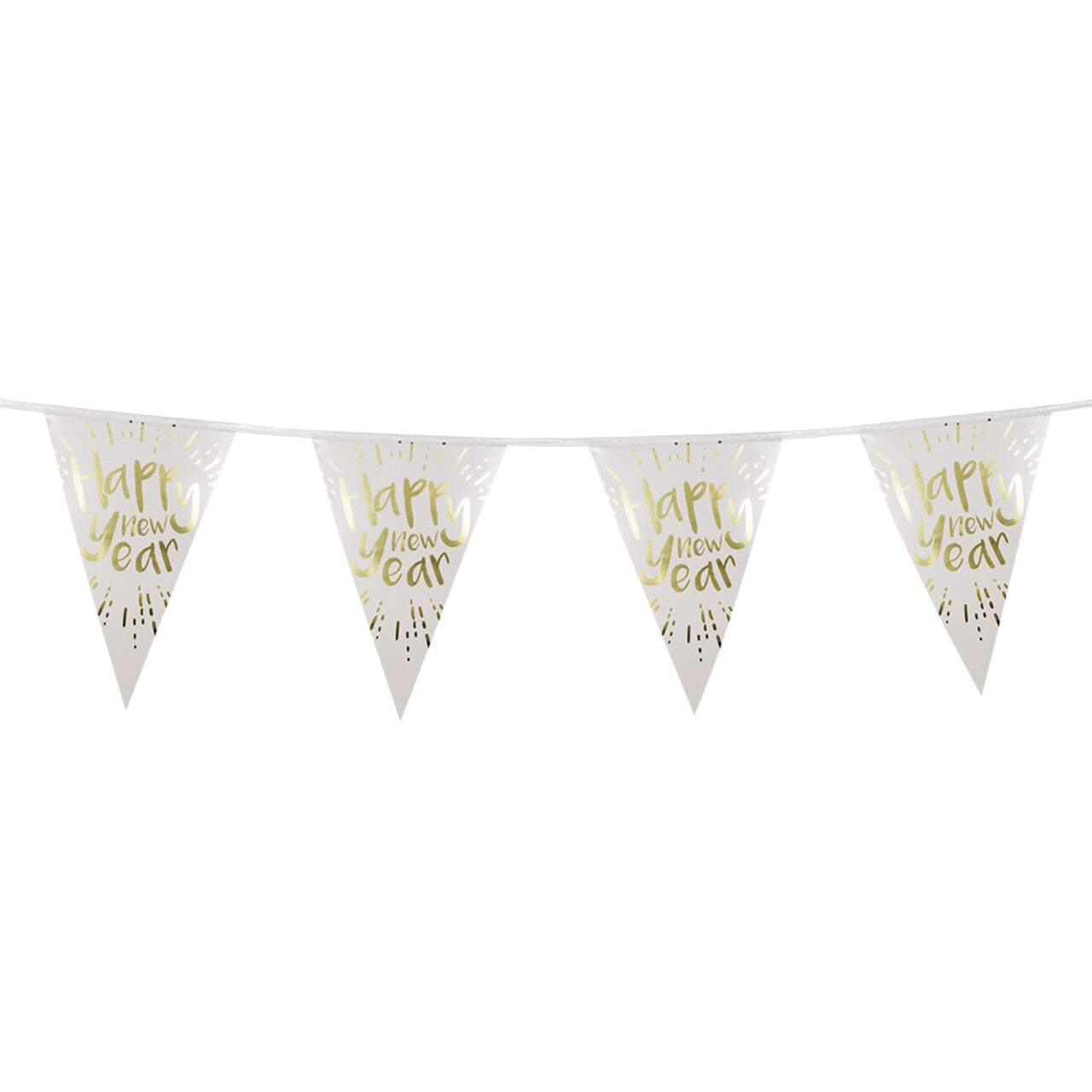 Op deze afbeelding zie je een Decoratie, van het merk Boland. Folie Vlaggenlijn Oud En Nieuw Happy New Year