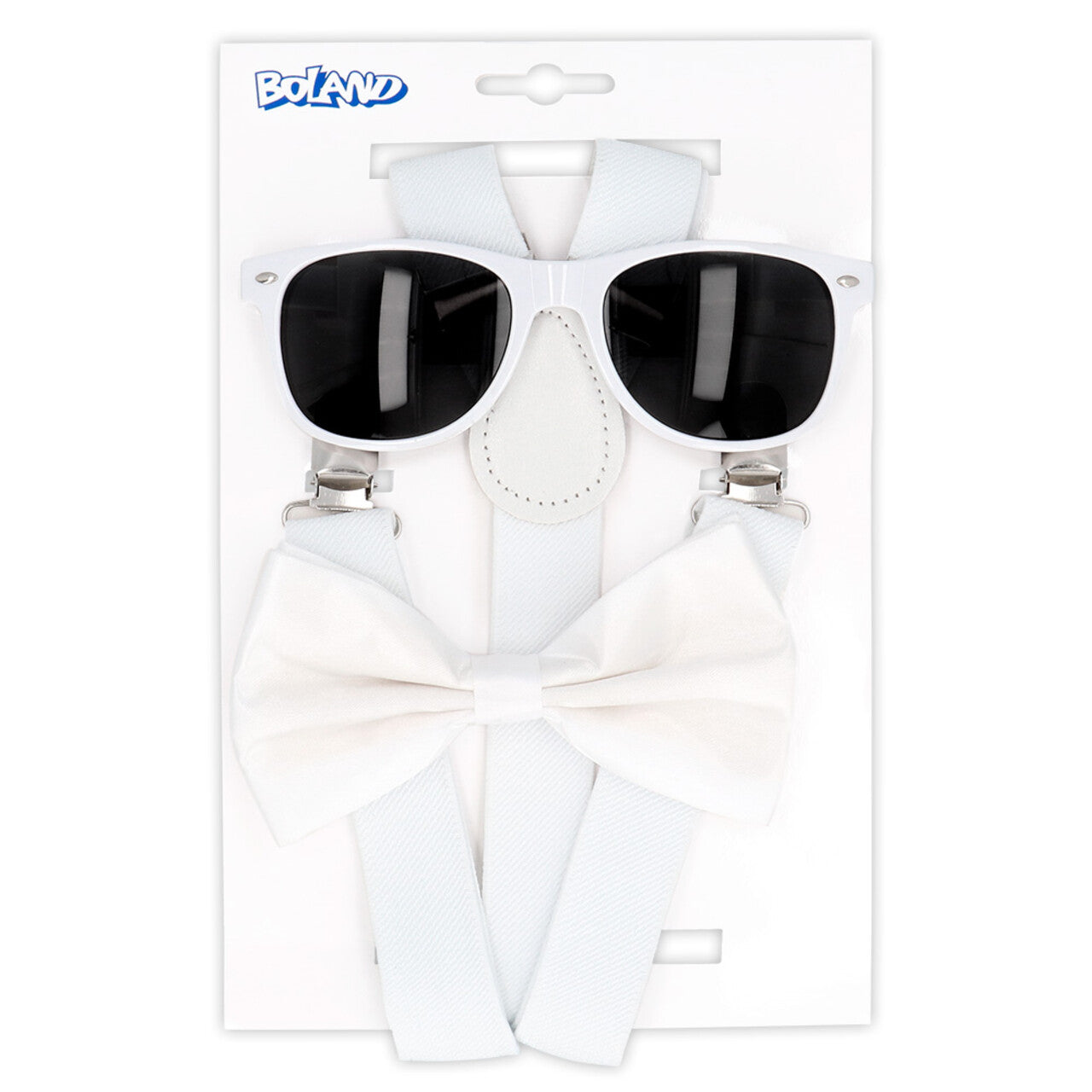 Op deze afbeelding zie je een Accessoires, van het merk Boland. Gentleman Party Set Wit