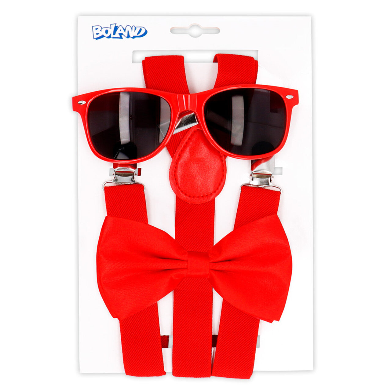 Op deze afbeelding zie je een Accessoires, van het merk Boland. Gentleman Party Set Rood