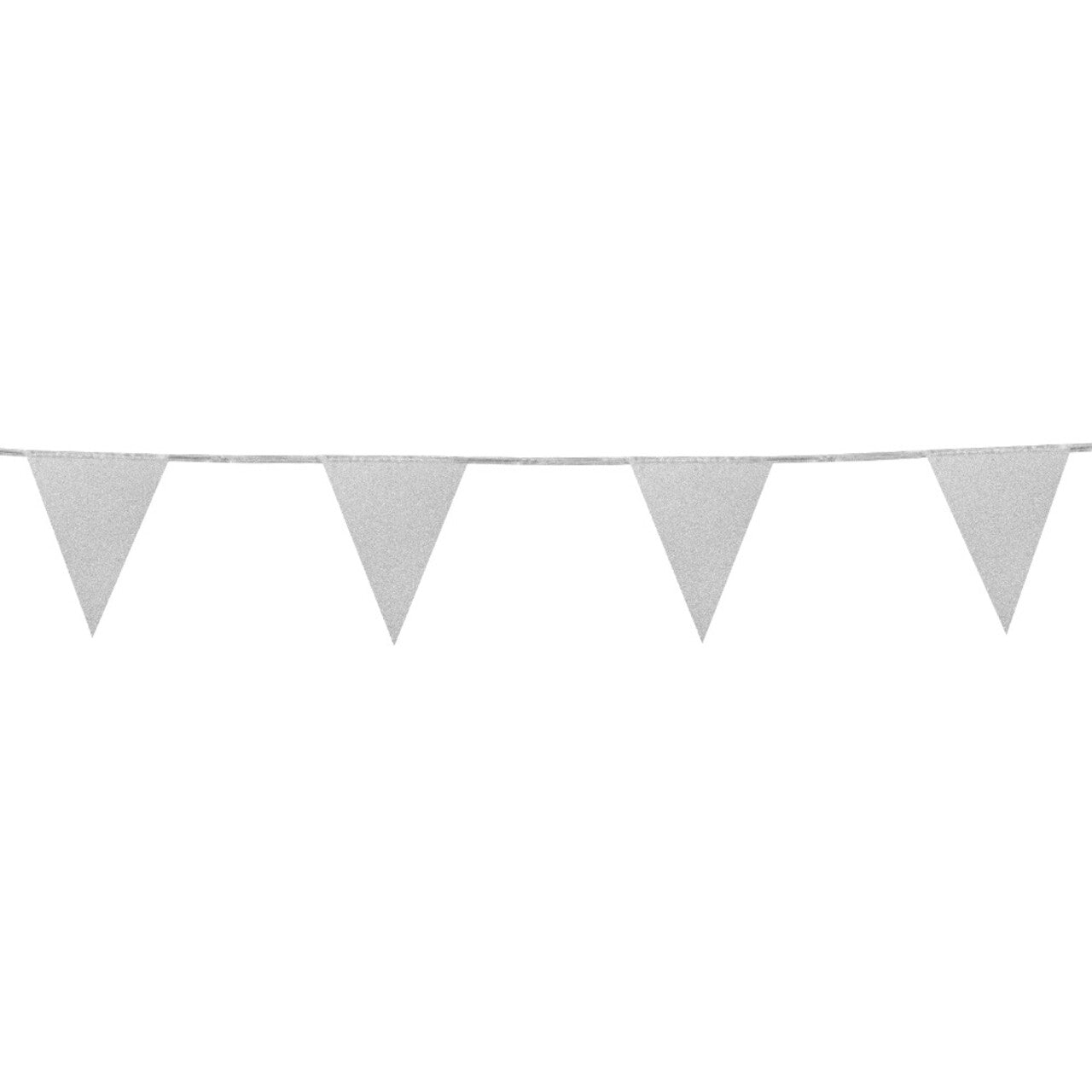 Op deze afbeelding zie je een Decoratie, van het merk Boland. Kartonnen Vlaggenlijn Glitter Zilver