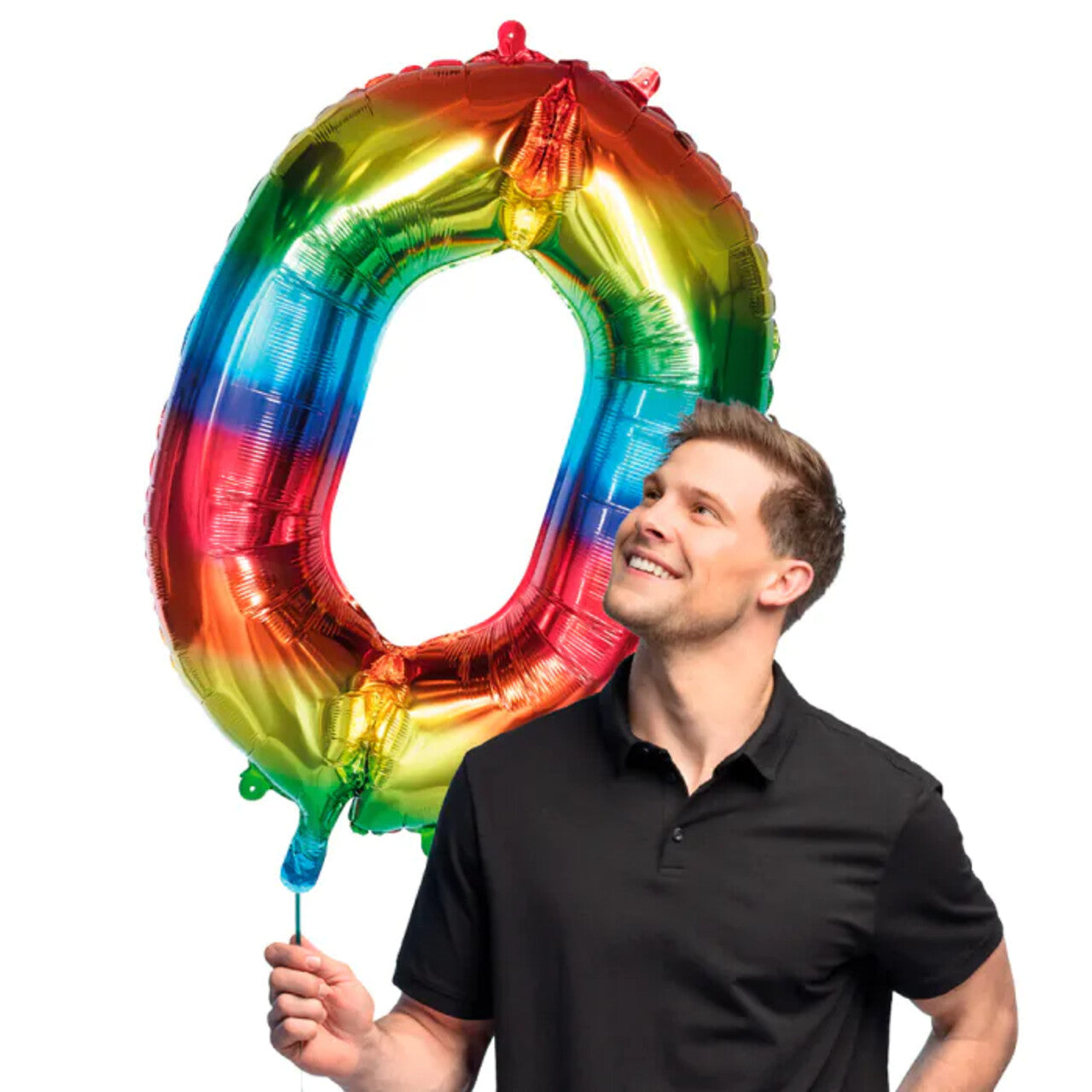 Op deze afbeelding zie je een Decoratie, van het merk Boland. Folieballon Cijfer Regenboog Groot (86cm)