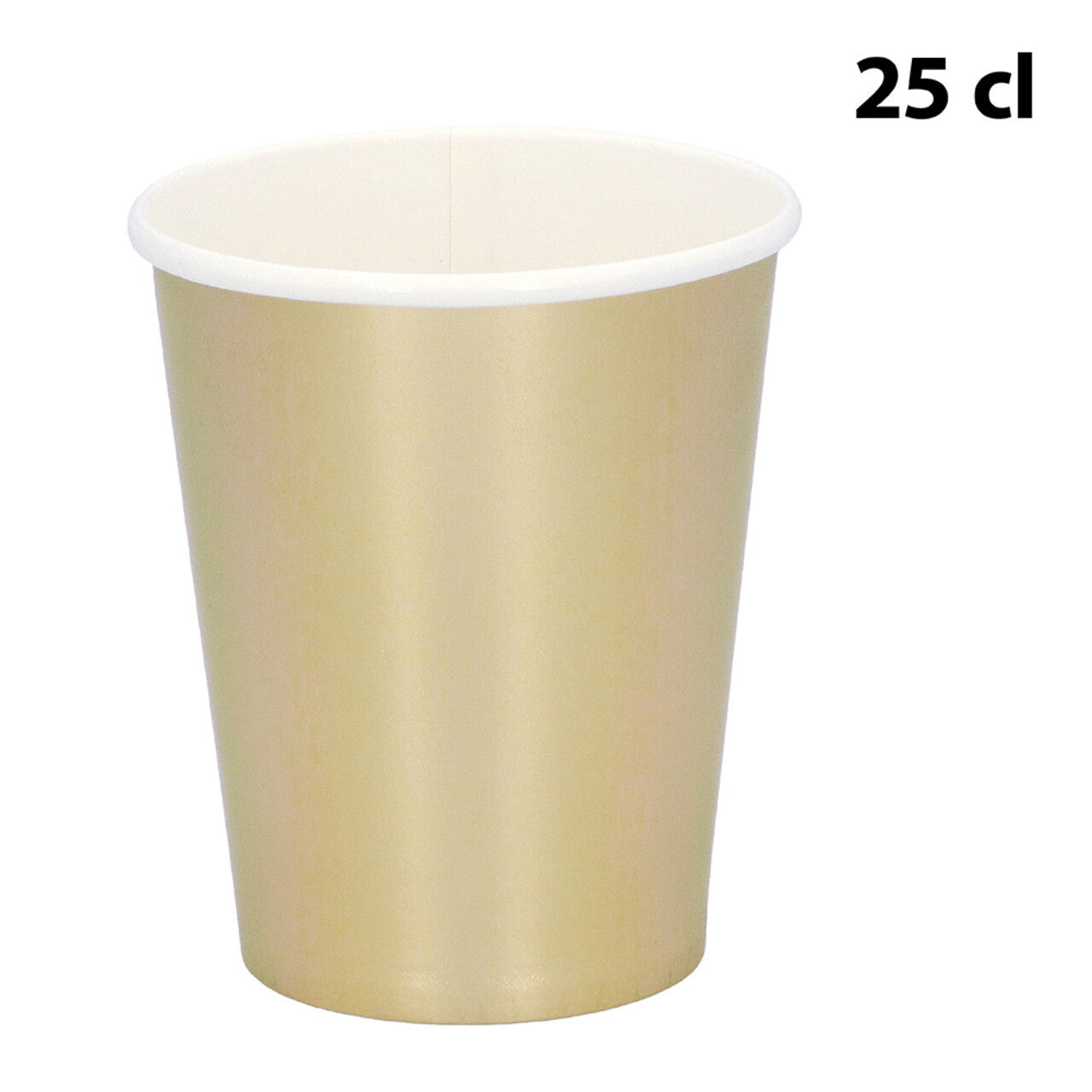 Op deze afbeelding zie je een Decoratie, van het merk Boland. Papieren Feestbekers Goud 6 Stuks