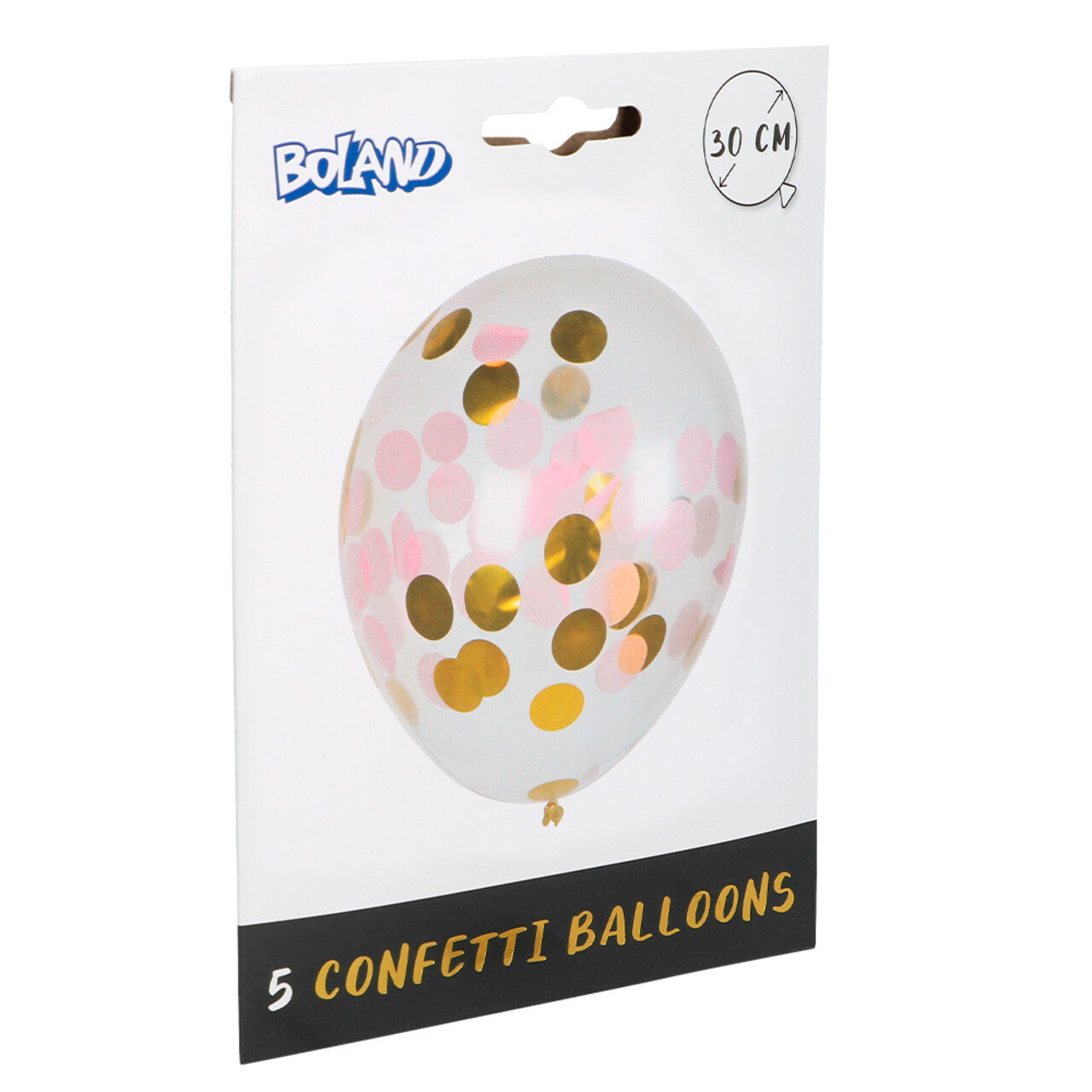 Op deze afbeelding zie je een Decoratie, van het merk Boland. Party Confettiballonnen Roze / Goud