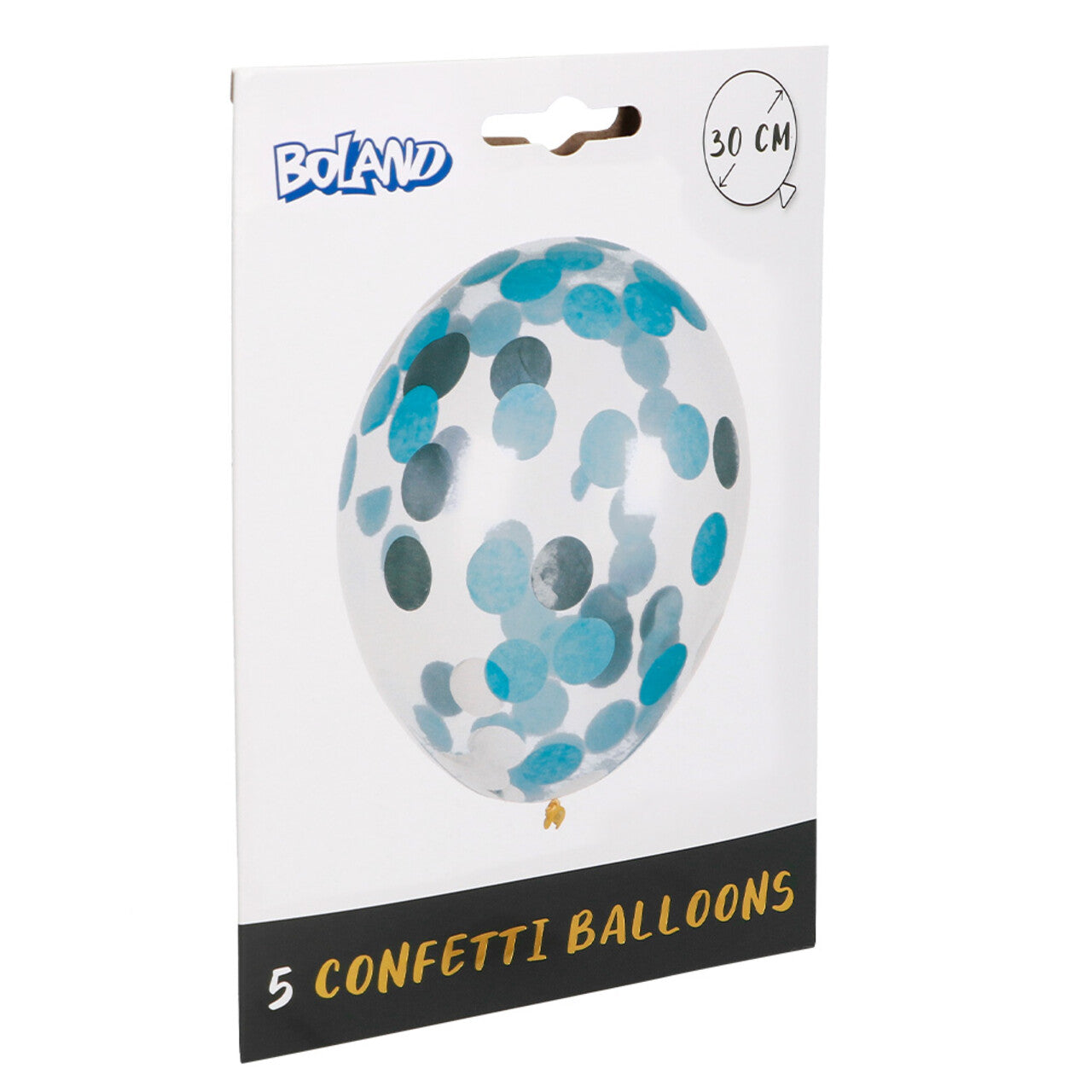 Op deze afbeelding zie je een Decoratie, van het merk Boland. Party Confettiballonnen Blauw / Zilver