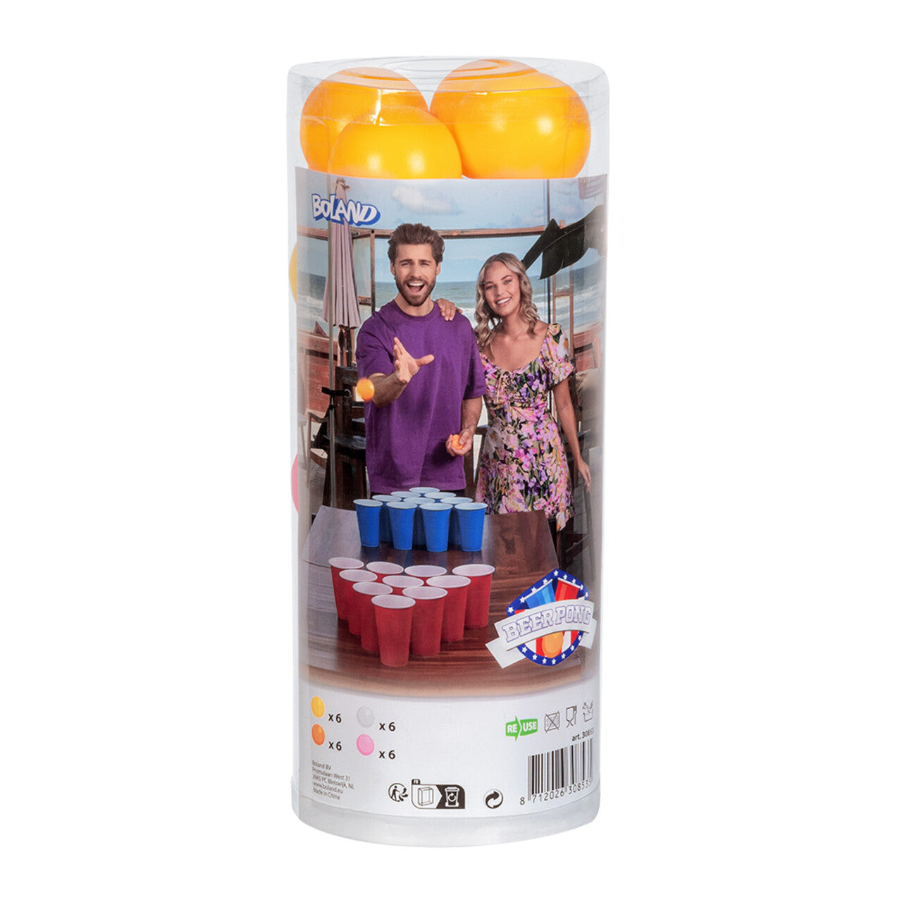 Op deze afbeelding zie je een Decoratie, van het merk Boland. Set 24 Beer Pong Ballen