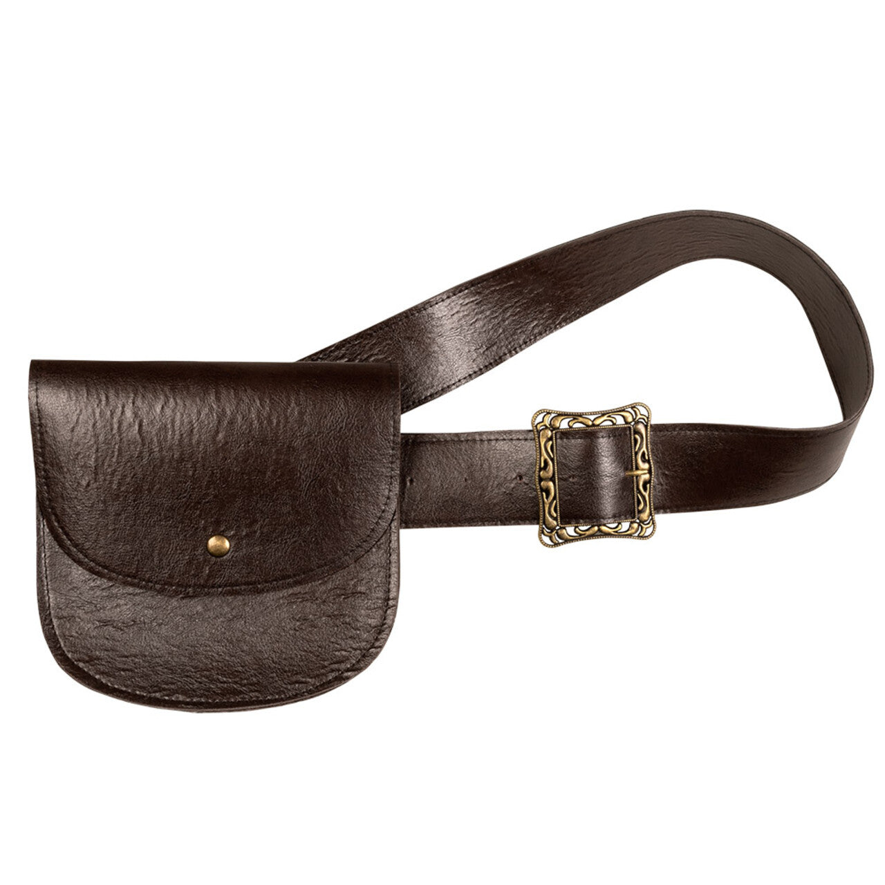 Op deze afbeelding zie je een Accessoires, van het merk Boland. Bruine Lederlook Heuptas Met Riem
