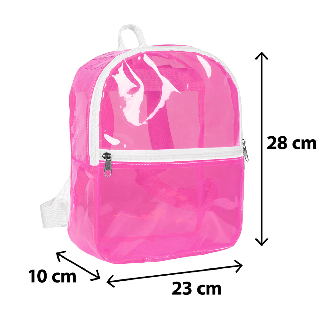 Op deze afbeelding zie je een Accessoires, van het merk Boland. Handige Rugzak Doorzichtig Roze