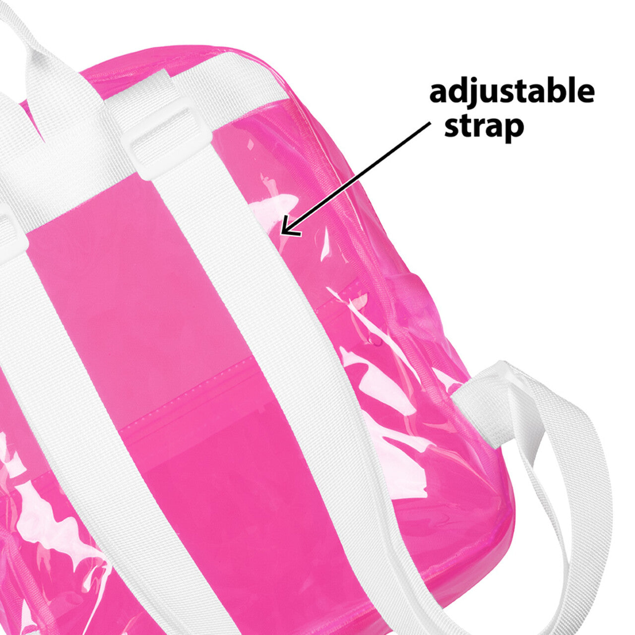Op deze afbeelding zie je een Accessoires, van het merk Boland. Handige Rugzak Doorzichtig Roze