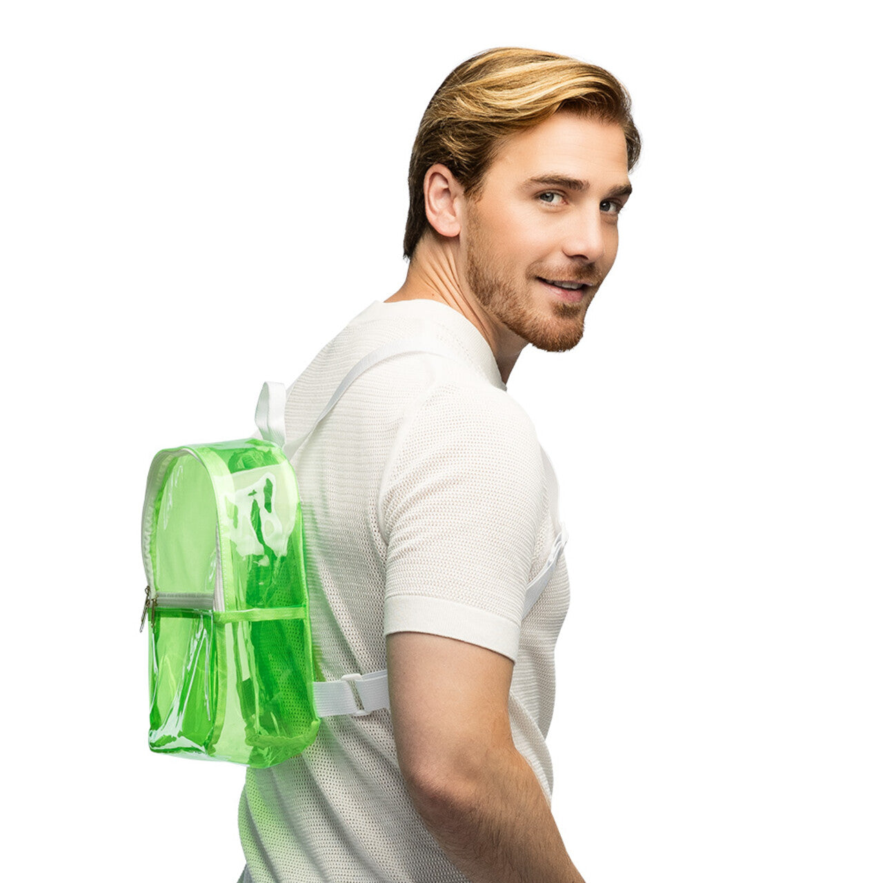 Op deze afbeelding zie je een Accessoires, van het merk Boland. Handige Rugzak Doorzichtig Groen