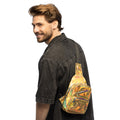 Crossbody Tas Metallic Deluxe Goud Met Meerdere Vakken