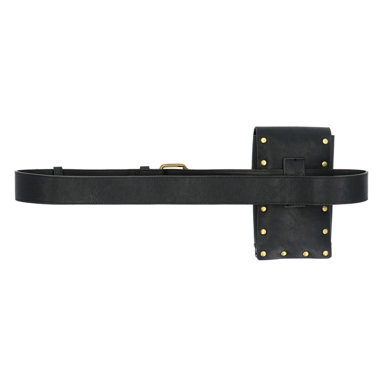 Op deze afbeelding zie je een Accessoires, van het merk Boland. Zwarte Lederlook Heuptas Met Riem Blayze