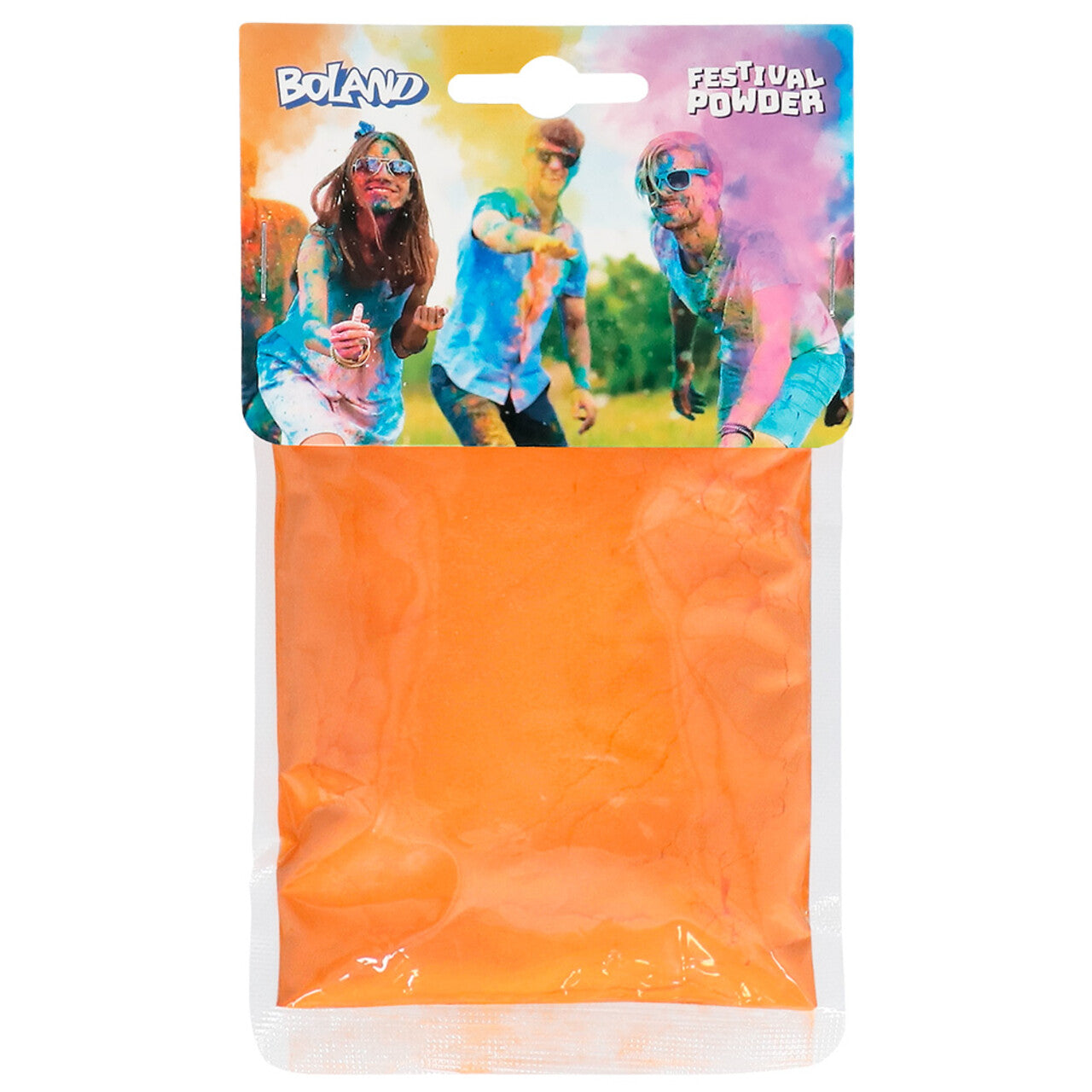 Op deze afbeelding zie je een Decoratie, van het merk Boland. Festival Kleurpoeder 70 Gram Oranje