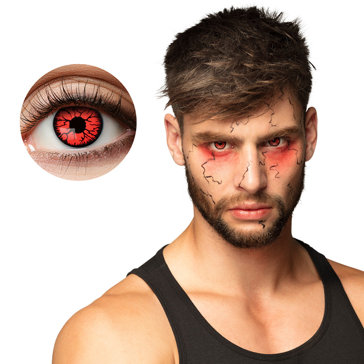 Op deze afbeelding zie je een Accessoires, van het merk Boland. Lenzen Shuttered Blood Eyes