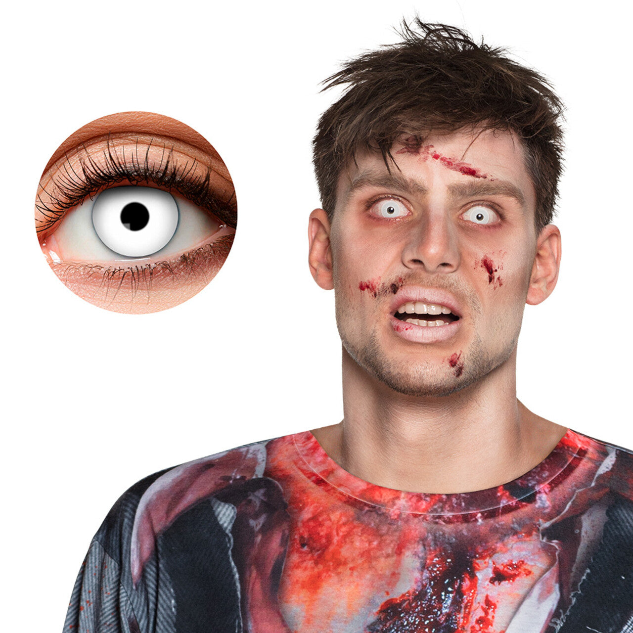 Op deze afbeelding zie je een Accessoires, van het merk Boland. Weeklenzen Zombielook