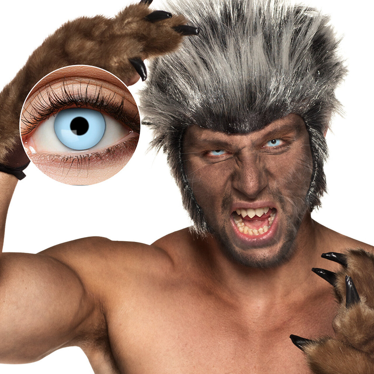 Op deze afbeelding zie je een Accessoires, van het merk Boland. Weeklenzen Helderblauwe Wolf Ogen
