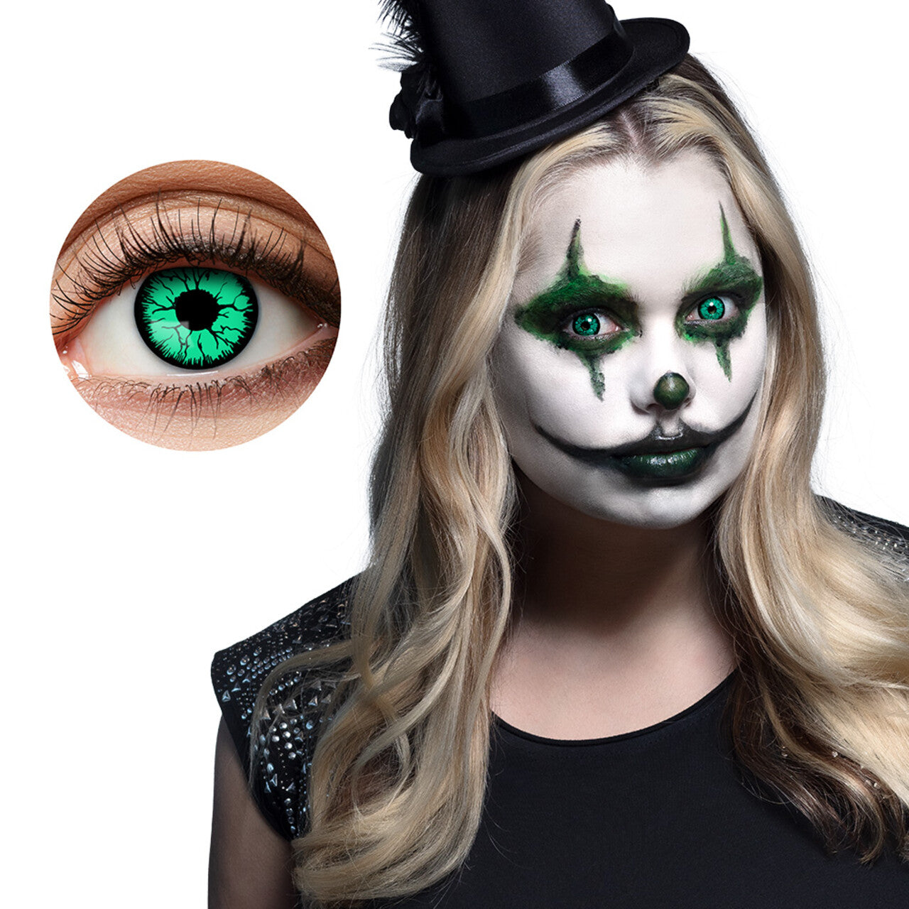 Op deze afbeelding zie je een Accessoires, van het merk Boland. Weeklenzen Freaky Green Clown