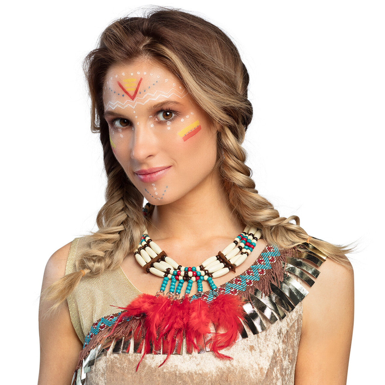 Op deze afbeelding zie je een Accessoires, van het merk Boland. Ketting Indiaan Lootah