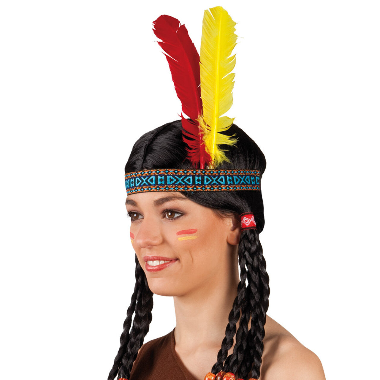 Op deze afbeelding zie je een Accessoires, van het merk Boland. Indianen Hoofdband Kowet Eagle