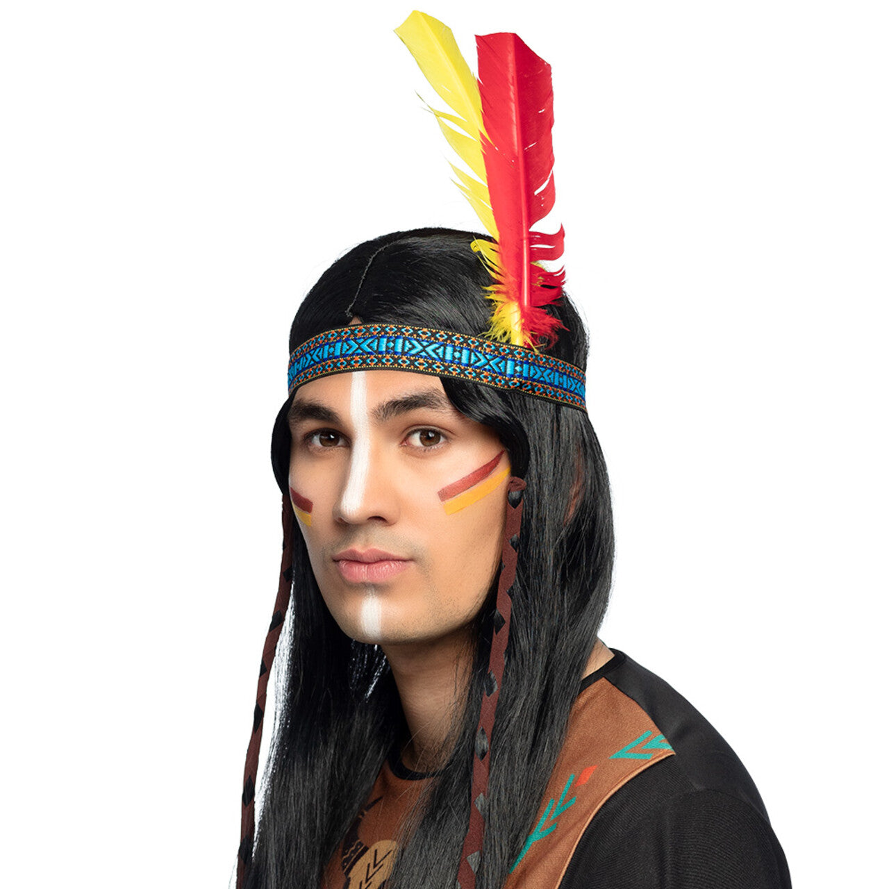 Op deze afbeelding zie je een Accessoires, van het merk Boland. Indianen Hoofdband Kowet Eagle