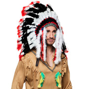 Op deze afbeelding zie je een Accessoires, van het merk Boland. Indianen Hoofdtooi Opperhoofd Eeuwige Gier