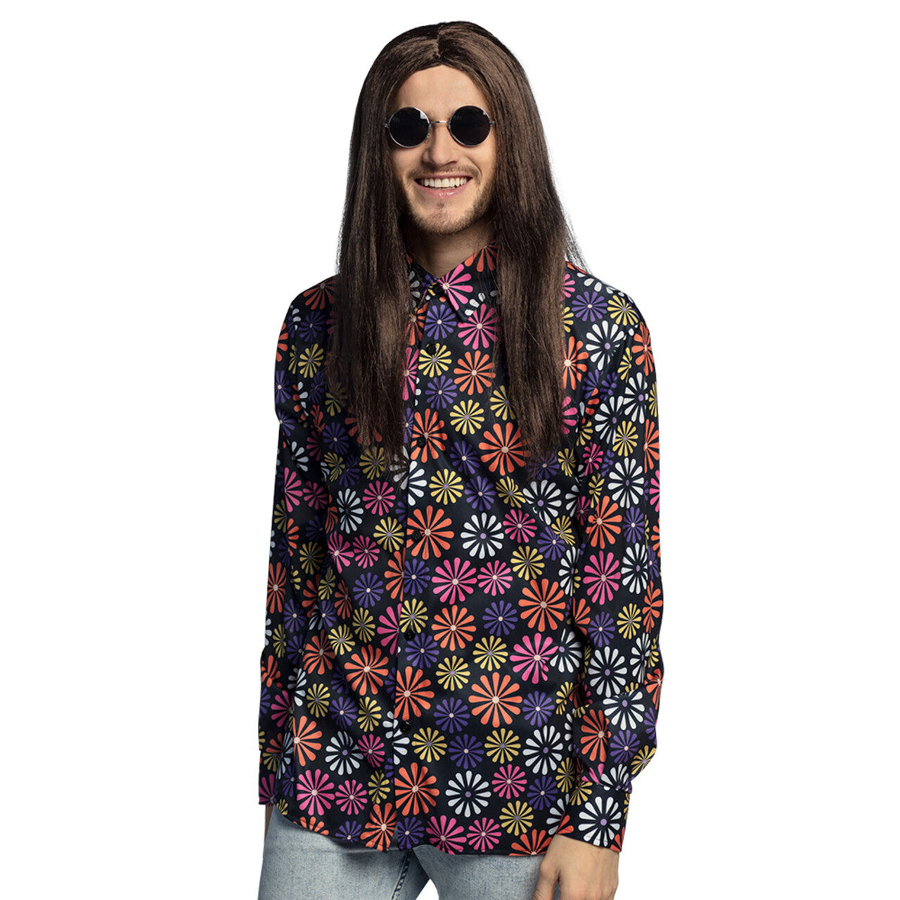 Op deze afbeelding zie je een Kostuums, van het merk Boland. Power Of Hippie Flower Overhemd Man