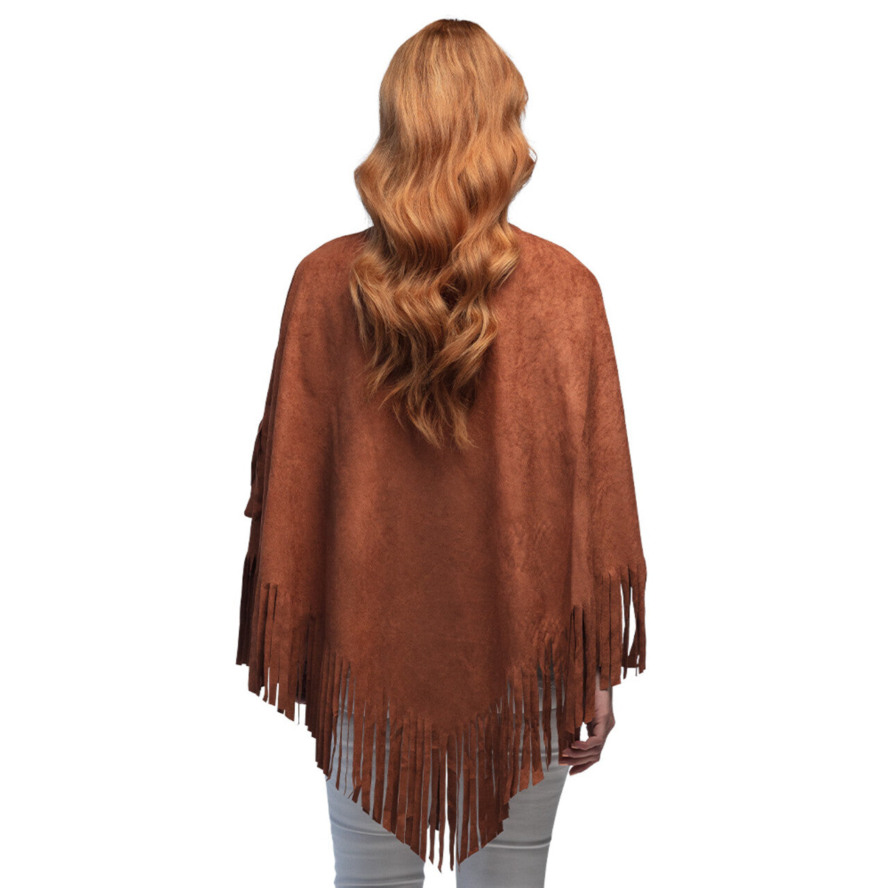 Op deze afbeelding zie je een Kostuums, van het merk Boland. Poncho Hippie Breeze Met Franjes Vrouw