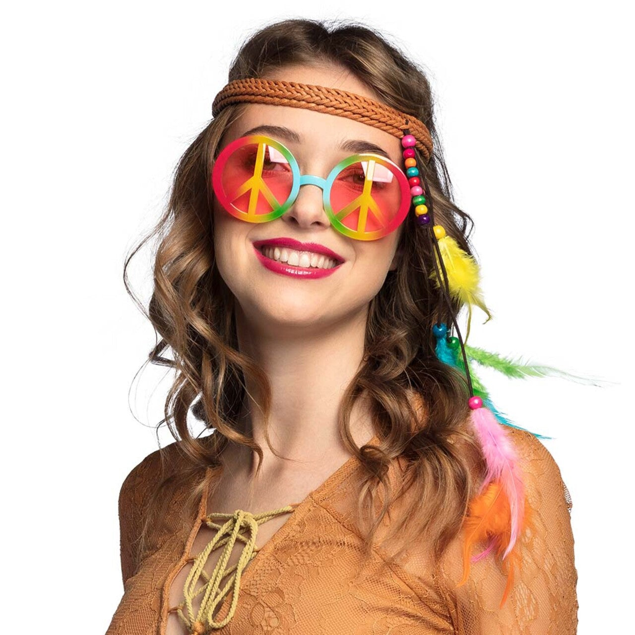 Op deze afbeelding zie je een Accessoires, van het merk Boland. Accessoire Set Hippie Bohemian Peacelover