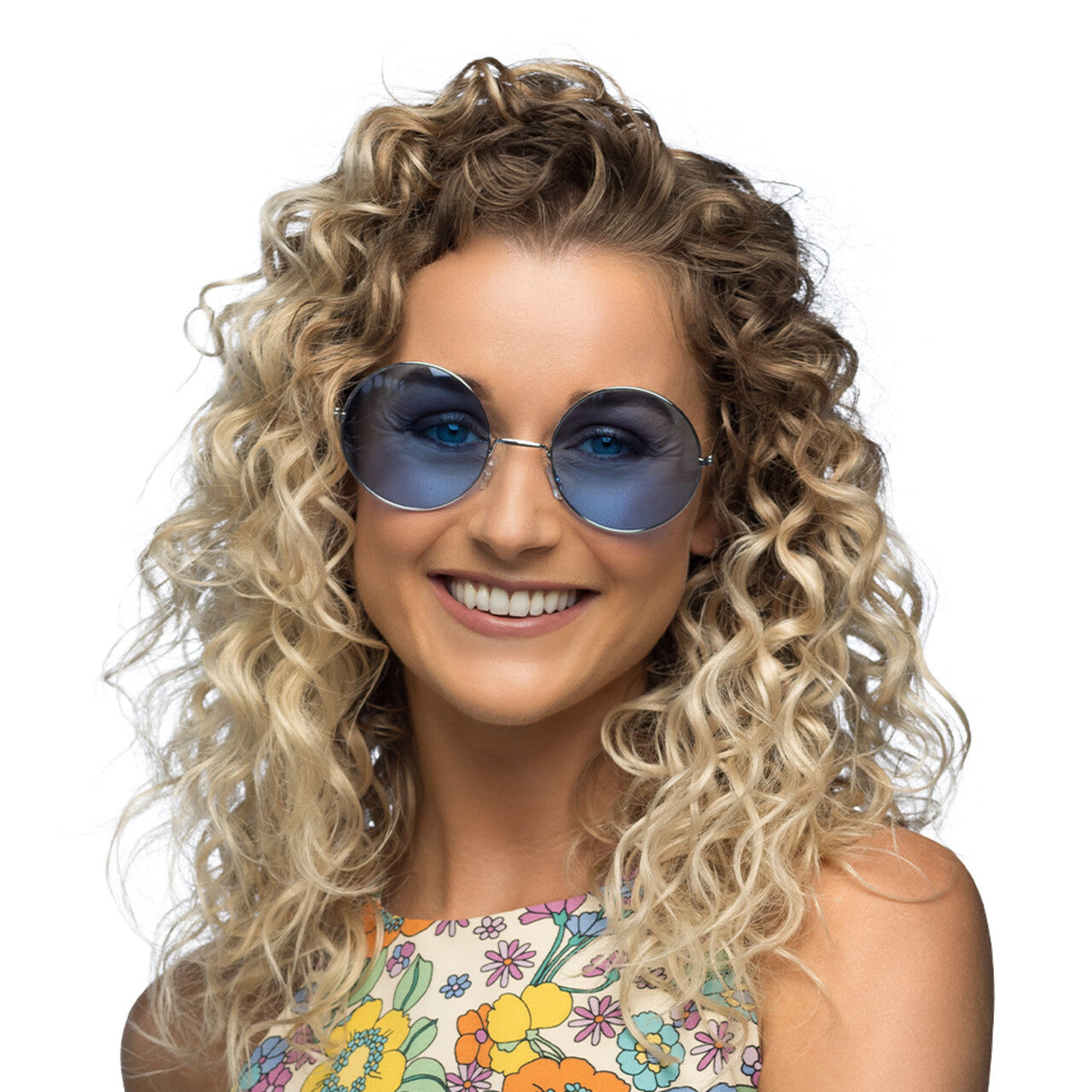Op deze afbeelding zie je een Accessoires, van het merk Boland. Partybril Hippie XL Blauw