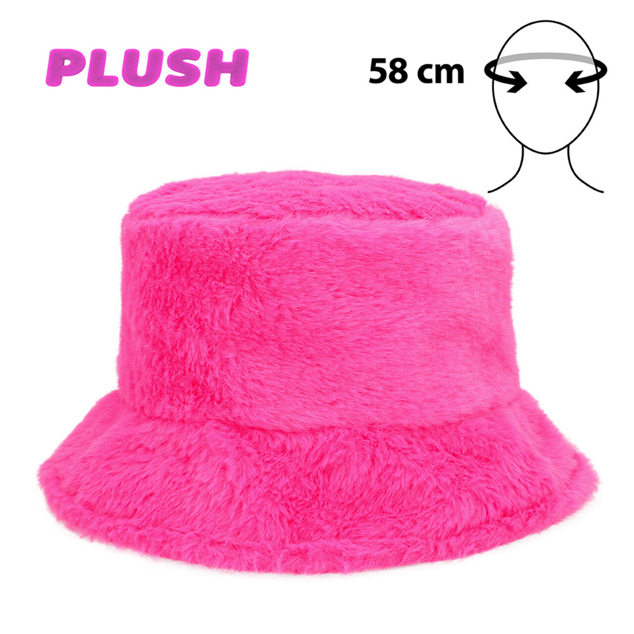 Op deze afbeelding zie je een Accessoires, van het merk Boland. Pluchen Bucket Hat Rave Roze