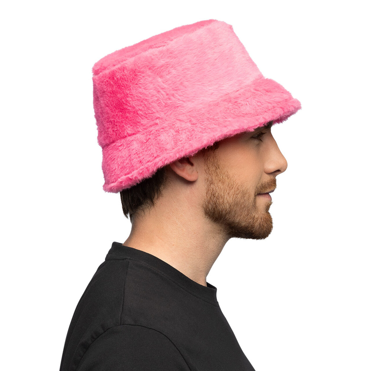 Op deze afbeelding zie je een Accessoires, van het merk Boland. Pluchen Bucket Hat Rave Roze