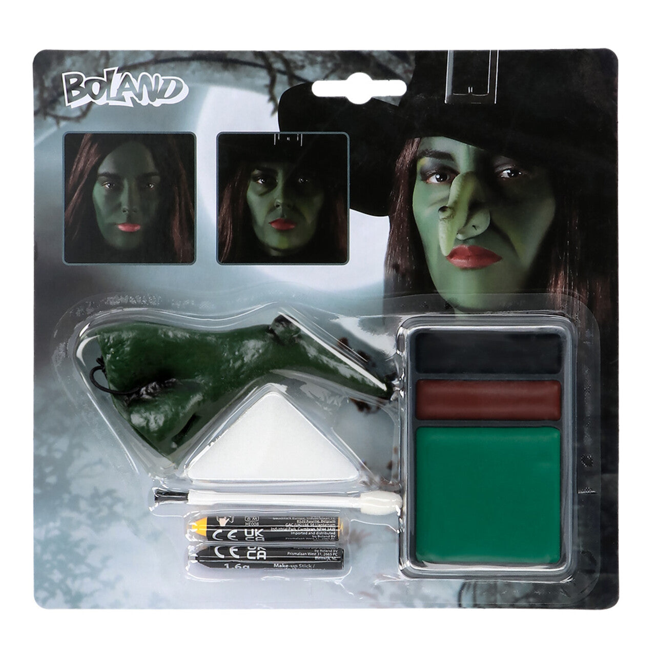 Op deze afbeelding zie je een Accessoires, van het merk Boland. Make-Up Kit Groene Gemene Heks