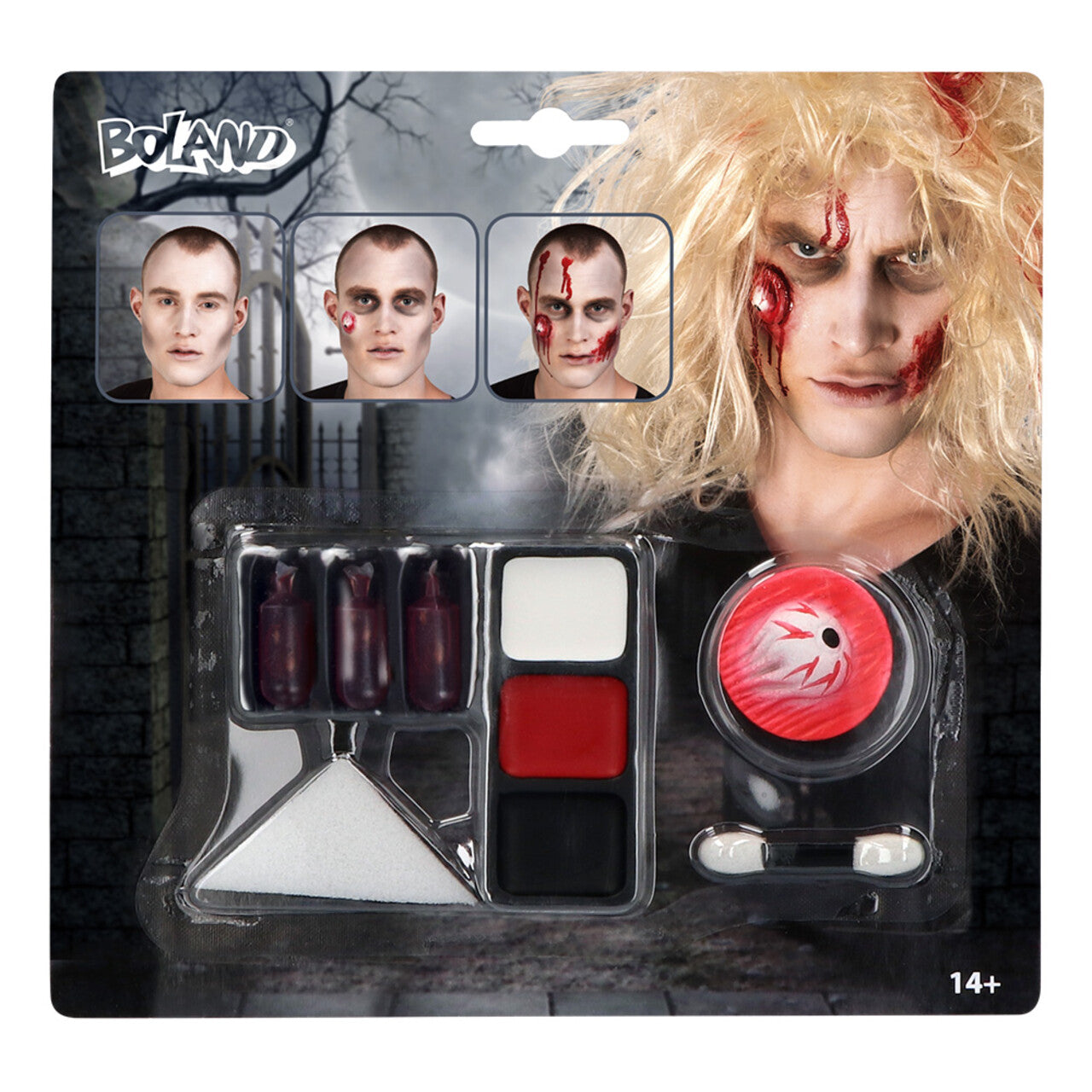 Op deze afbeelding zie je een Accessoires, van het merk Boland. Make-Up Kit Gewonde Zombie