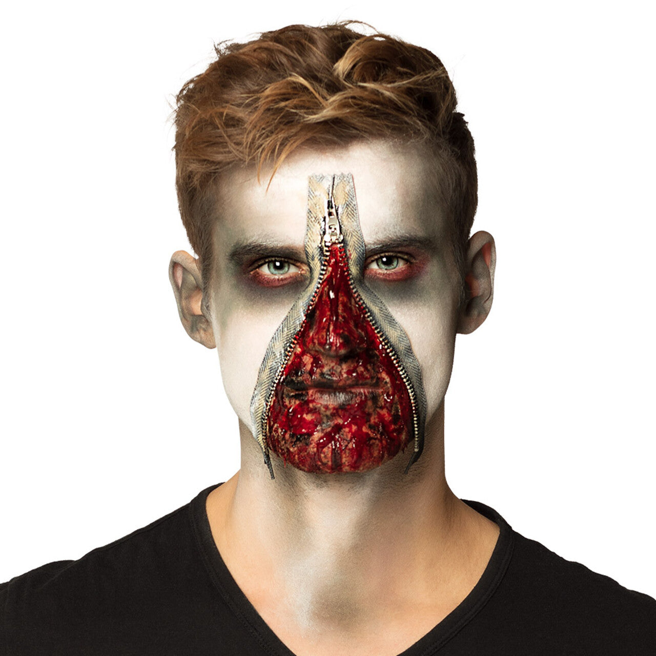 Op deze afbeelding zie je een Accessoires, van het merk Boland. Make-Up Kit Enorm Bloederige Zombie Rits