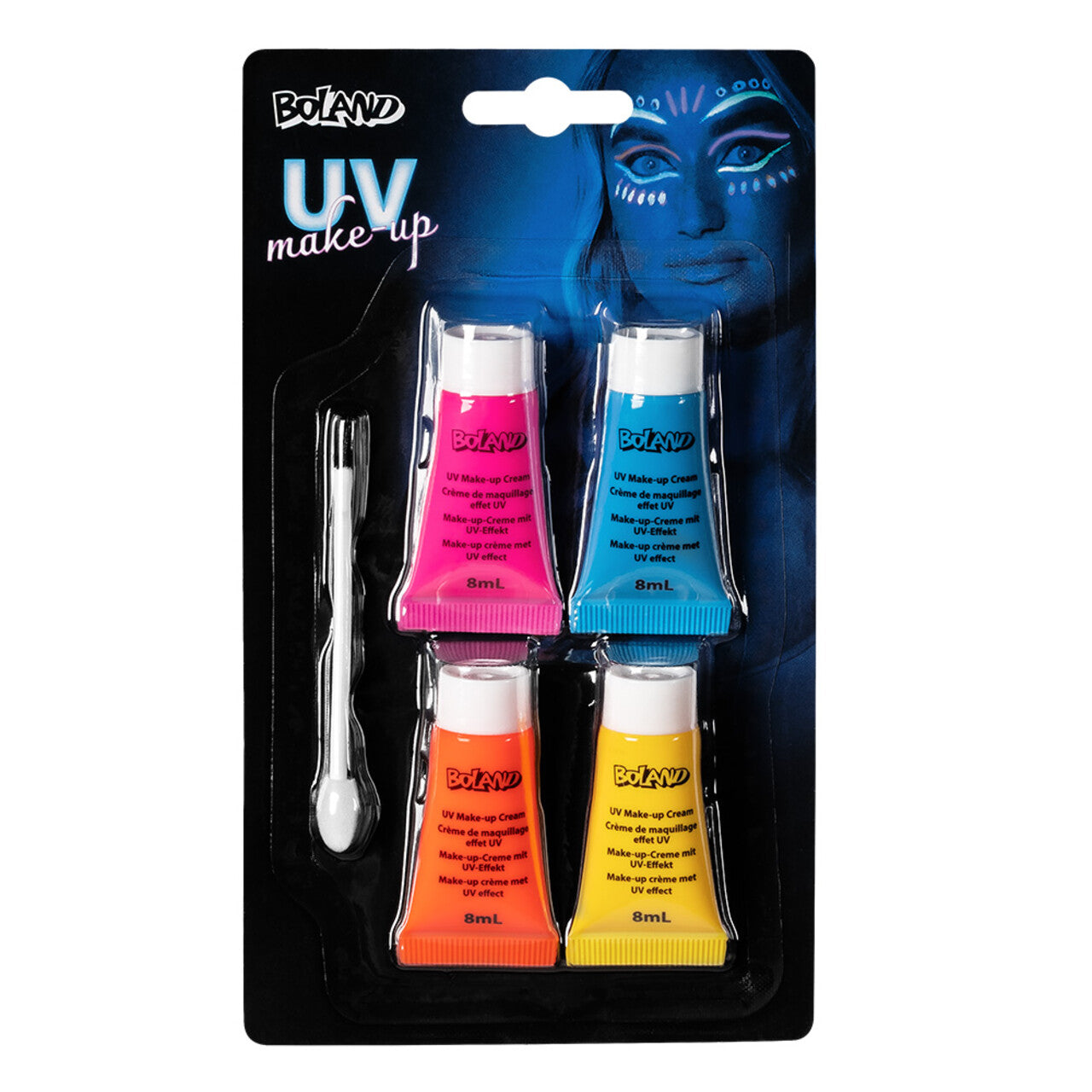 Op deze afbeelding zie je een Accessoires, van het merk Boland. Schmink Kit Uv Neon