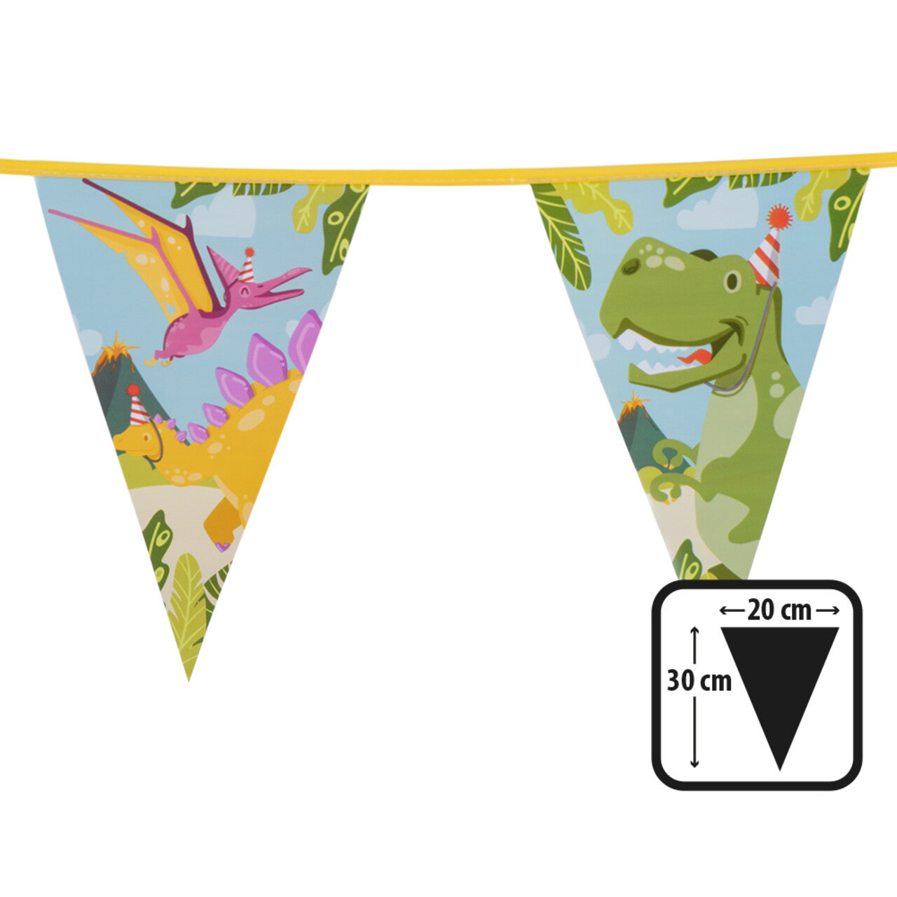 Op deze afbeelding zie je een Decoratie, van het merk Boland. Vlaggenlijn Happy Dino Party