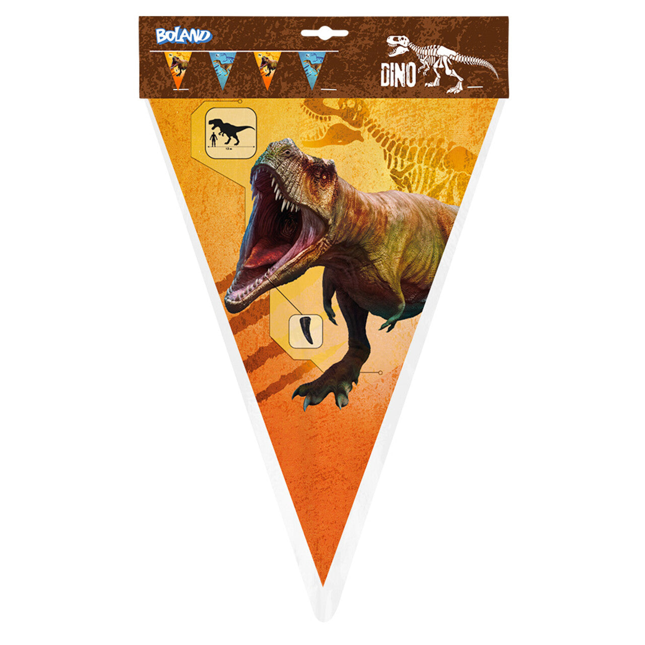 Op deze afbeelding zie je een Decoratie, van het merk Boland. Vlaggenlijn T-Rex Dino Feest