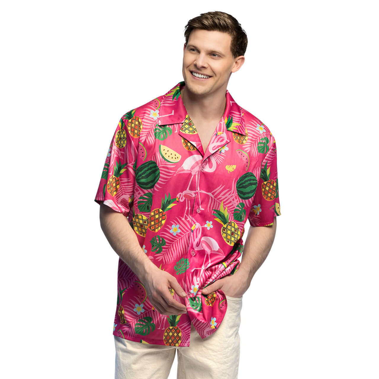 Op deze afbeelding zie je een Kostuums, van het merk Boland. Blouse Tropisch Zoet Roze Man