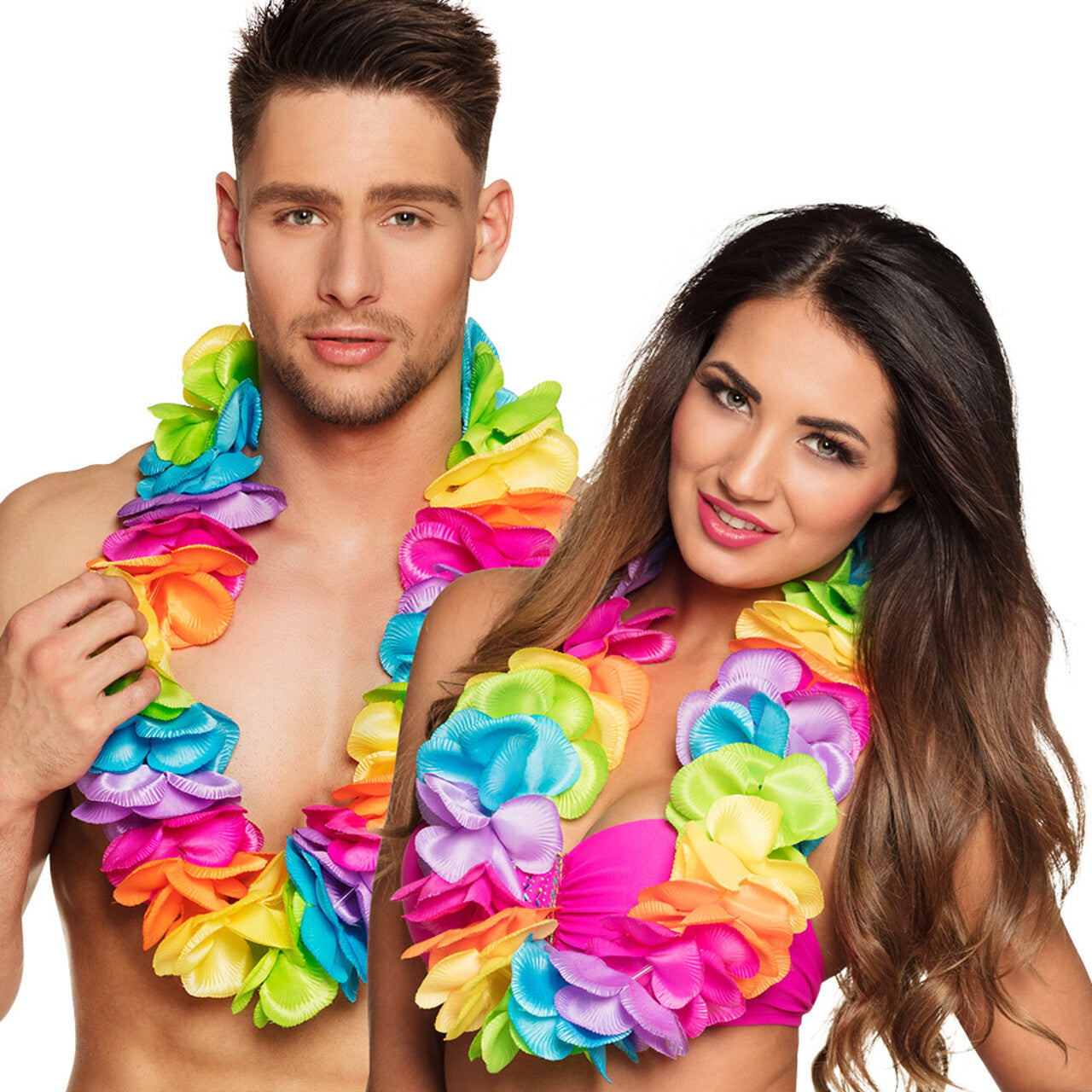 Op deze afbeelding zie je een Accessoires, van het merk Boland. Hawaïkrans Rainbow Deluxe XL