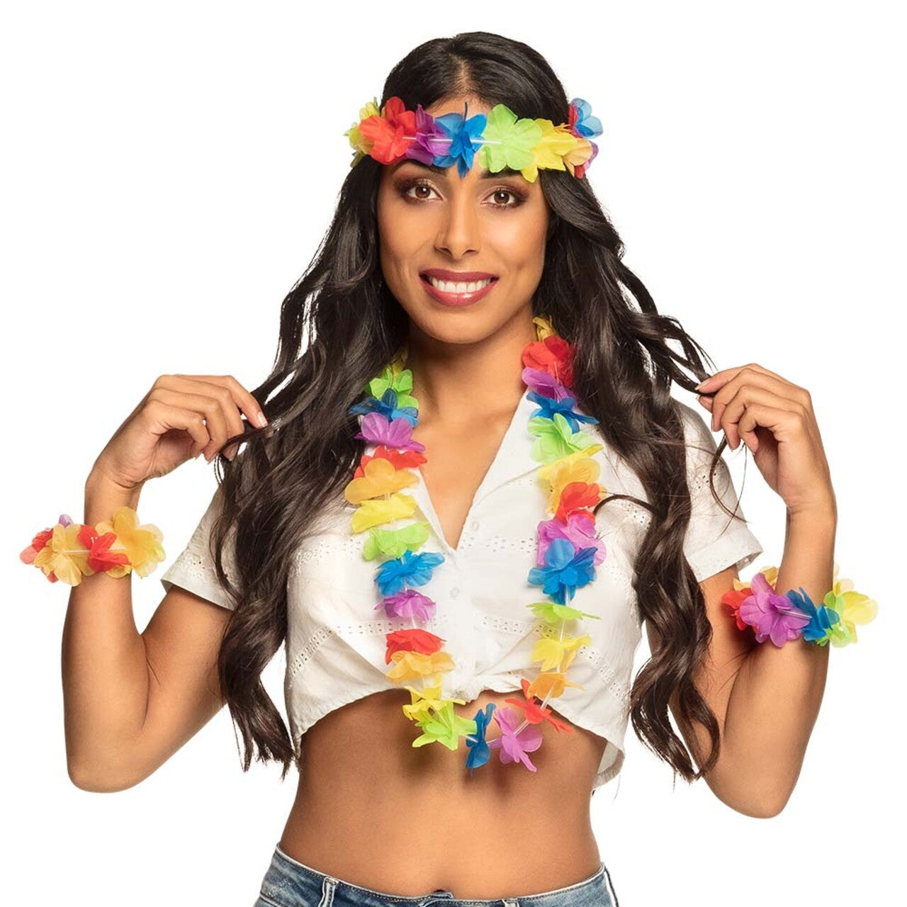 Op deze afbeelding zie je een Accessoires, van het merk Boland. Hawaïset Tropical Fiesta Rainbow