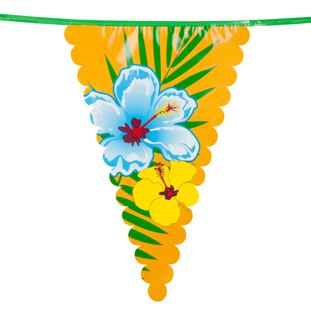 Op deze afbeelding zie je een Decoratie, van het merk Boland. Vlaggenlijn Met Grote Vlaggen Flowerparty Hibiscus