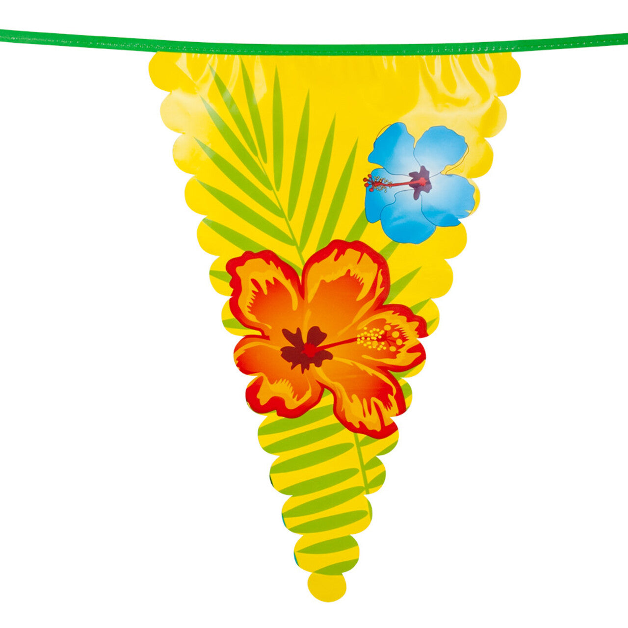 Op deze afbeelding zie je een Decoratie, van het merk Boland. Vlaggenlijn Met Grote Vlaggen Flowerparty Hibiscus